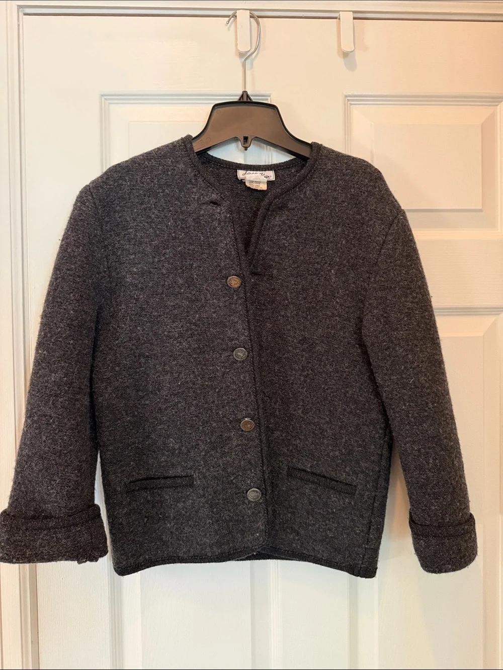 Jacadi Dark Gray Wool Knit Jacket